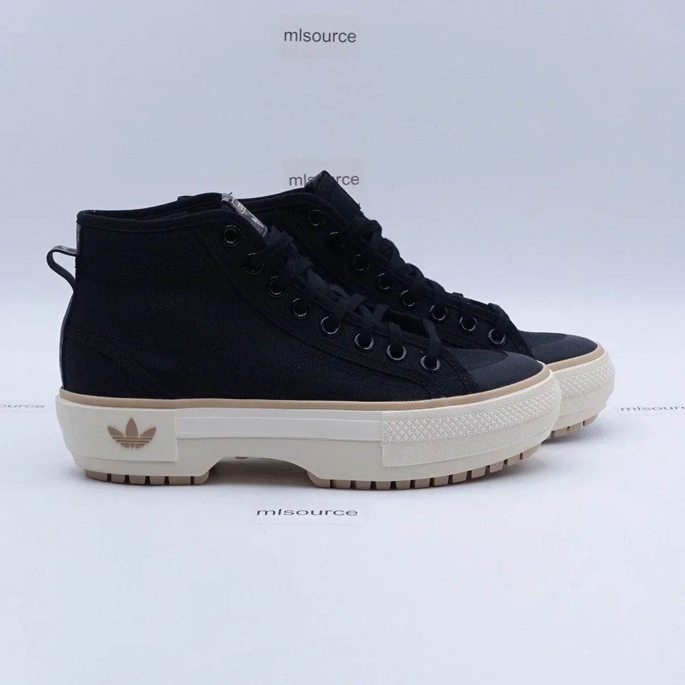 NEW adidas Originals Nizza Trek Leopard Platform Sneaker FZ5999 Black - Picture 3 of 9